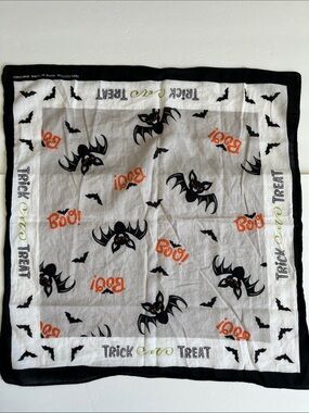 Vampire Bandana Trick or Treat Scarf Halloween Square Bats Boo